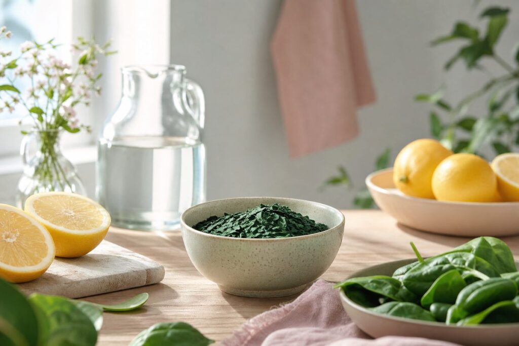 spiruline en paillettes